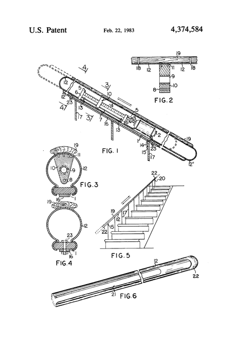 The patented Smirnoff moving handrail. Via USPTO.